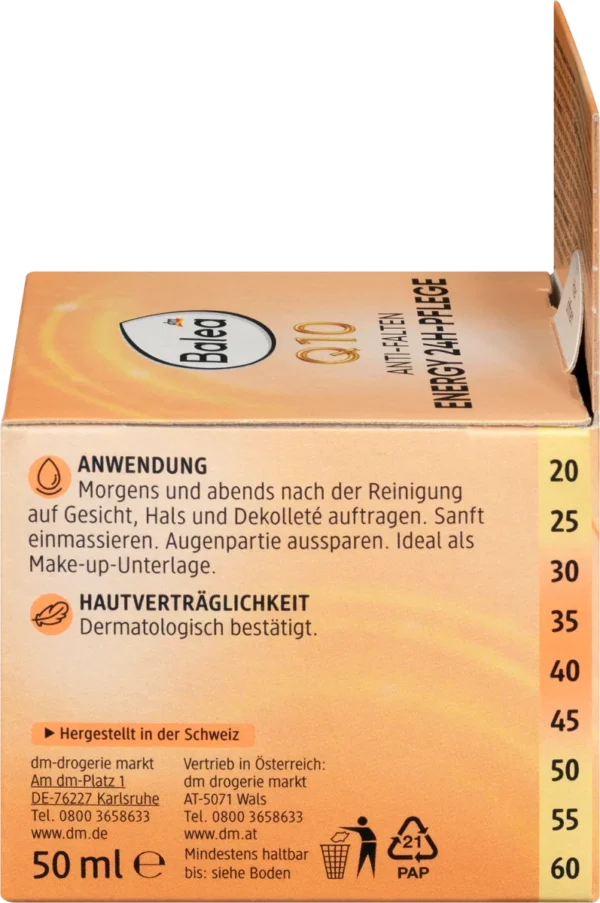 Q10 energy anti aging face cream 50 ml