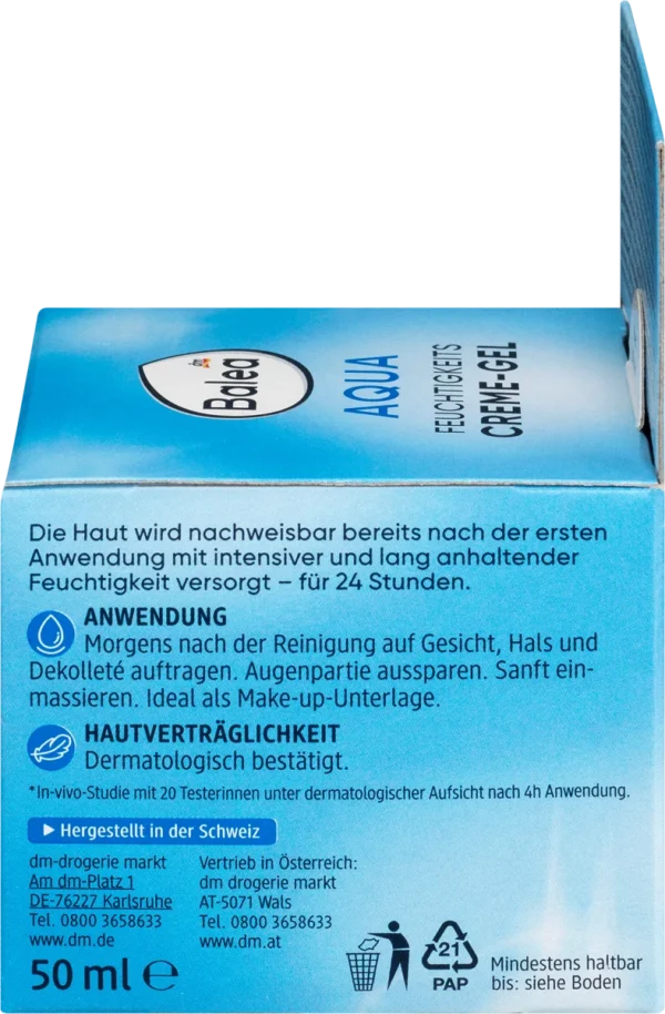 Face Cream Gel Aqua, 50 ml