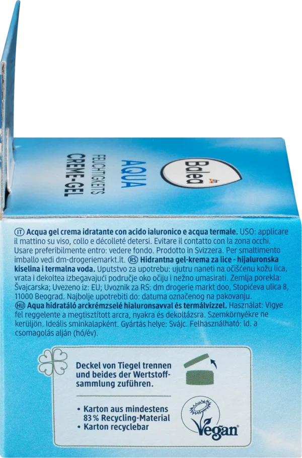 Face Cream Gel Aqua, 50 ml