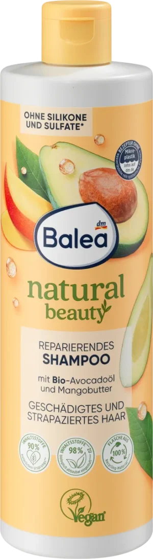 Shampoo Natural Beauty with organic avocado oil and mango butter, 400 ml