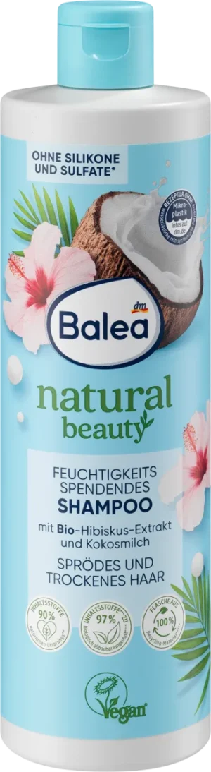 Shampoo Natural Beauty organic hibiscus extract and coconut milk, 400 ml