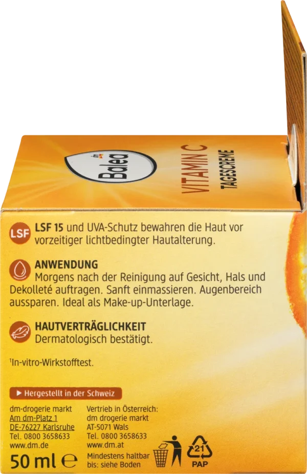 Vitamin C Face Cream 15 LSF, 50 ml