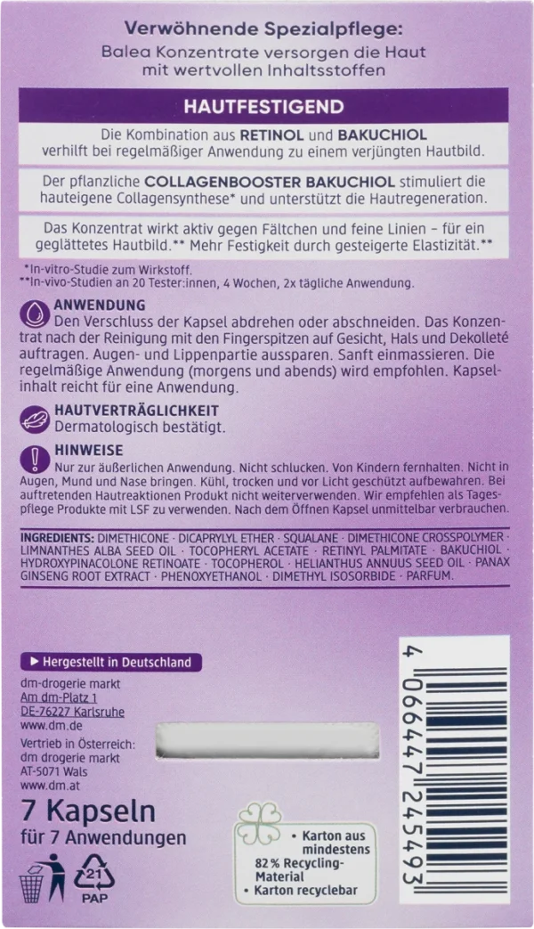 Retinol Concentrate, 7 pcs