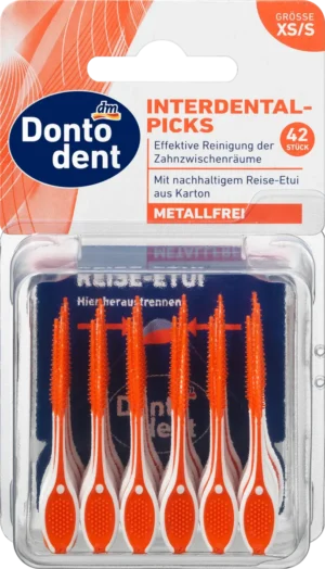 Interdental picks orange metal free  XS/S, 42 St