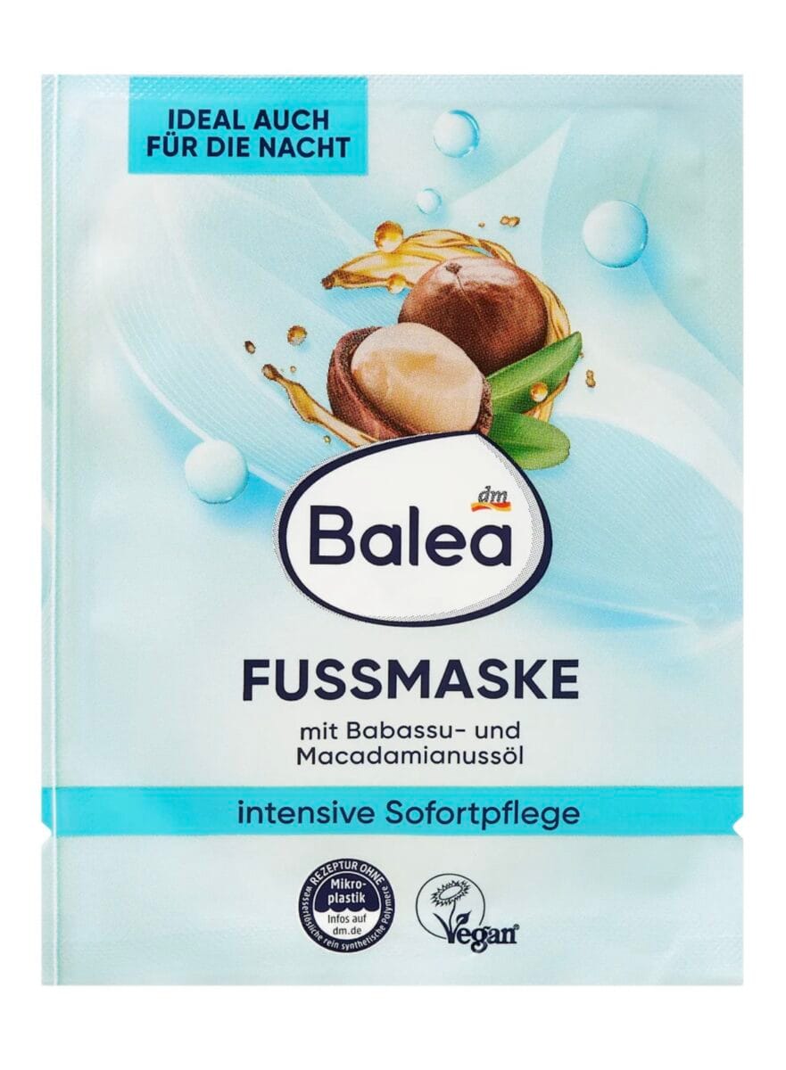 Foot mask with babassu and macadamia nut oil, 15 ml