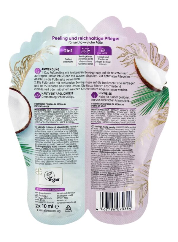 Foot Scrub & Foot Mask Set (2 x 10 ml), 20 ml